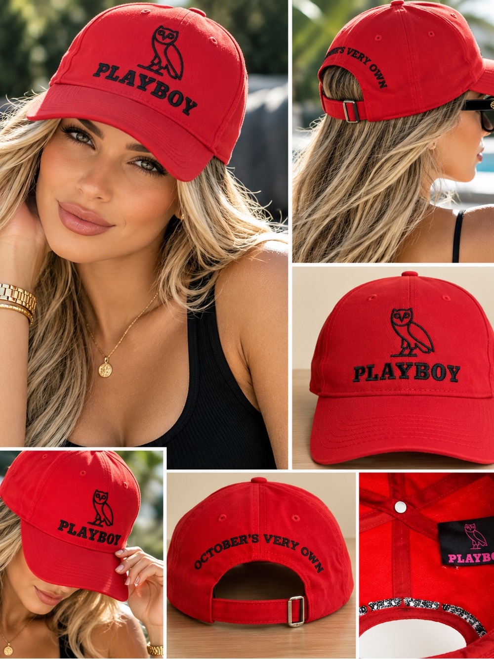 🔴 OVO x Playboy Sportcap Red – October’s Very Own – Rare Collector Cap